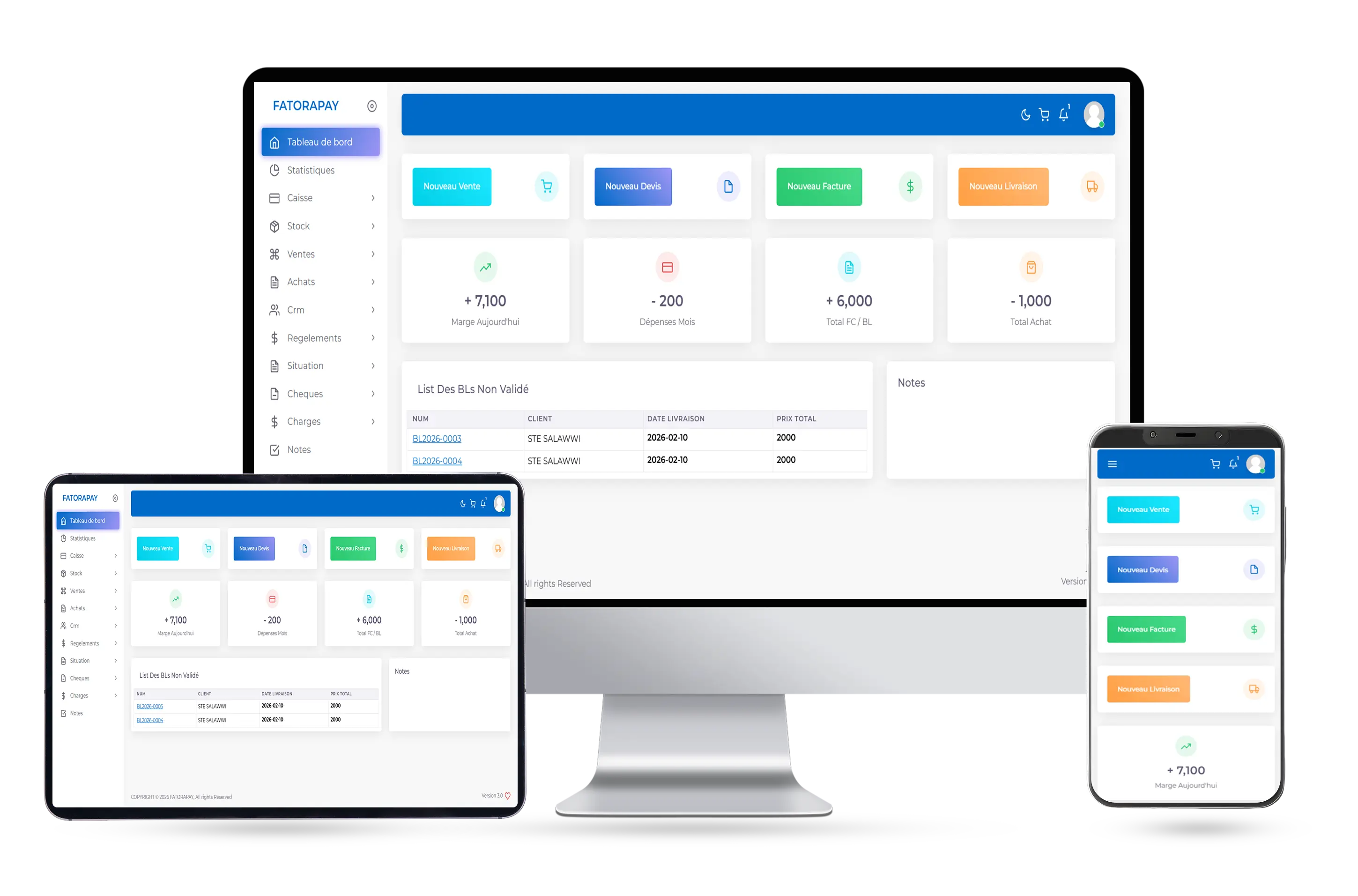 Interface fatorapay - Logiciel de gestion commerciale